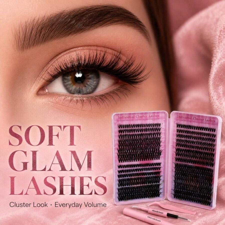 Lightweight False Lash Clusters With Bond & Seal Glue