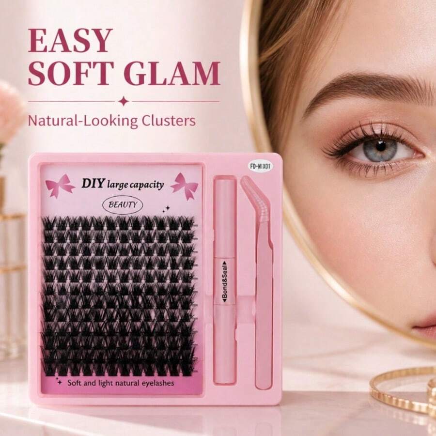 Lightweight False Lash Clusters With Bond & Seal Glue